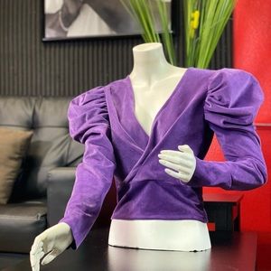 Custom corduroy purple blouse
